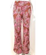 NWT Anthropologie Maeve Maria Paisley Pink Metallic Thread Pants Boho 6 - €42,92 EUR