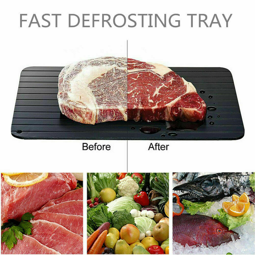 Defrosting Thaw Tray Cold Frozen Food Meat Quick Rapid Fast Kitchen Non-... - $4.94+