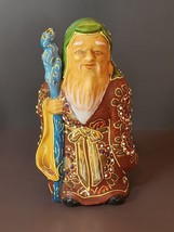 Vintage Moriage Elder Figurine – Enamel Robes – Made in Japan – 6&quot; - $28.70