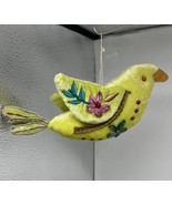 Creative Co-op PLUSH BIRD Stuffed Animal Lime Green Toy 9” Boho Style Em... - $19.95