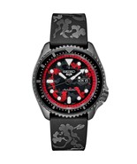 Limited Seiko Men&#39;s 5 Automatic Black Dial Rubber Strap Limited Edition ... - £319.64 GBP