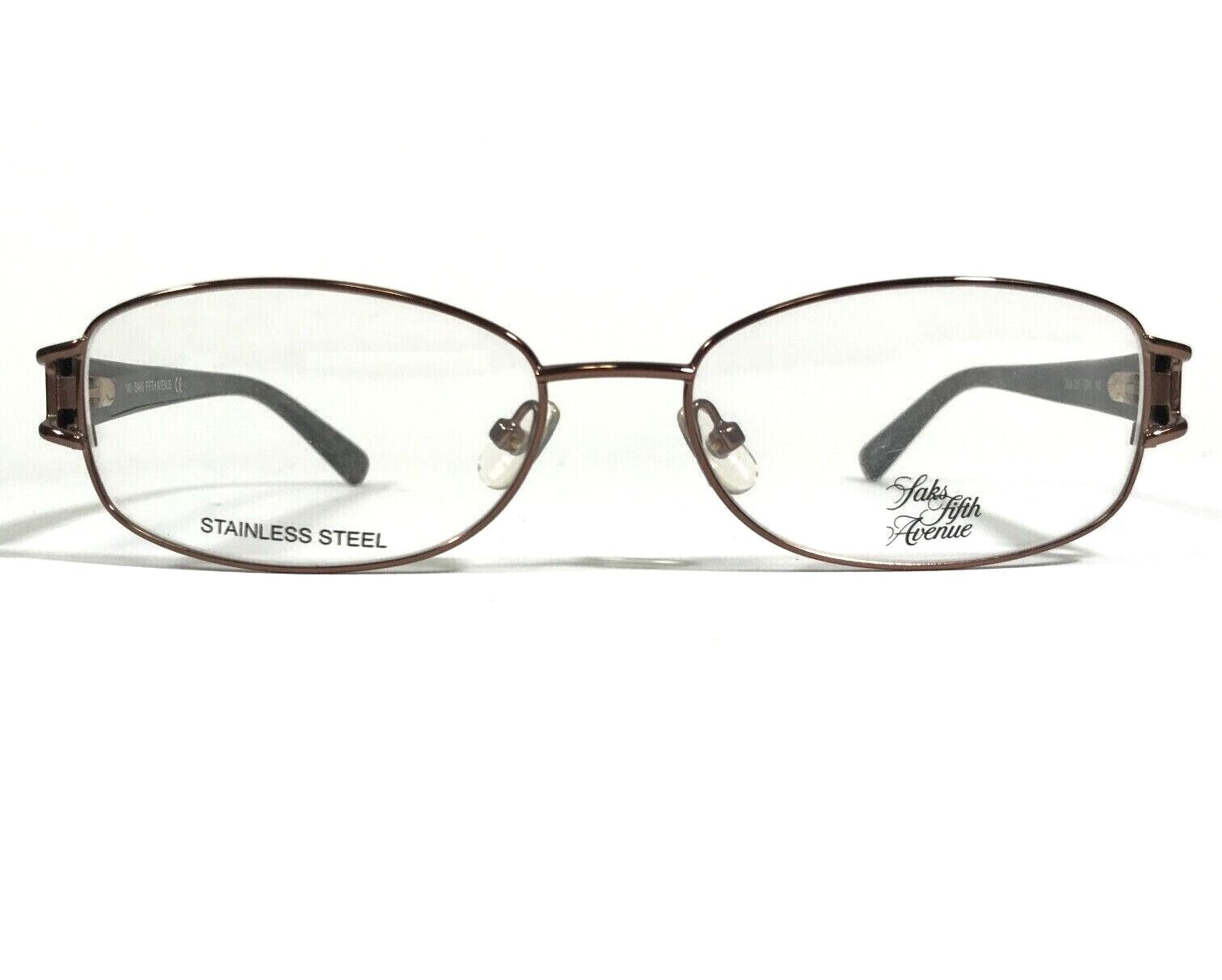 Saks Fifth Avenue S5A 251 EP4 Brille Rahmen Braune Rund 54-16-140 - $29.69