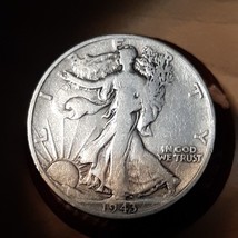 ½ Half Dollar Walking Liberty Silver Coin 1943 P Mint 50C KM#142 Philadelphia - £12.84 GBP
