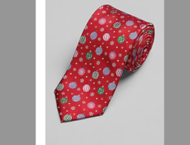 Jos. A. Bank Christmas Ornament Tie. colour: Red - £21.76 GBP