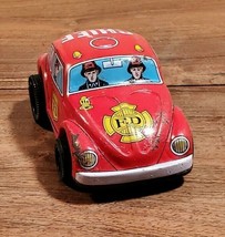 Vintage Tin Litho VW Bug Fire Chief FD-7614-C Car Tin Toy Made In Japan - £31.54 GBP