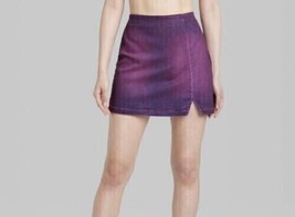 Wild Fable Mini Skirt With Notch Zip Back Purple Denim Womens Size 18 - $16.82