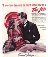 Gary Cooper Barbara Stanwyck ad original clipping magazine photo 1pg 9x1... - $4.89