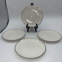 Noritake Ivory China~Lorelei~Platinum TRIM~6 1/4&quot; 4Plates Bread Plates - £15.68 GBP