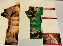 Vintage Hallmark bible flowers Christmas card lot unused - $19.75