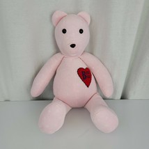 Benji Bear Stuffed Plush Teddy Pink Red Heart Patch Embossed Star - $79.19
