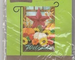 Rain or Shine Star Pumpkin Welcome Flag 12.5”x18” Fall Garden Porch Flag... - $8.00