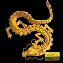 Articulated Golden Dragon 3d print 24&quot; - 61 cm - $1,502.06 MXN