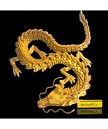 Articulated Golden Dragon 3d print 24&quot; - 61 cm - $1,502.06 MXN