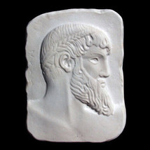Zeus Poseidon of Athemision Greek sculpture plaque (white) replica repro... - $19.79