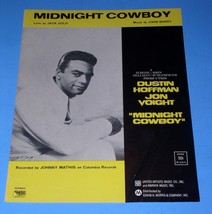 Johnny Mathis Sheet Music Midnight Cowboy Vintage 1969 Dustin Hoffman Jon Voight - £15.95 GBP