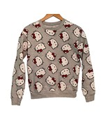 Sanrio Hello Kitty Sweatshirt Gray Size XS Graphic Pullover Chest 38” - $185.41 MXN