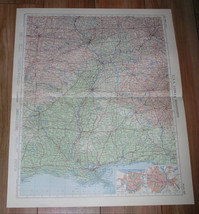 1957 Vintage Map Of Louisiana New Orl EAN S Mississippi Arkansas Scale 1:2,500,000 - £21.57 GBP