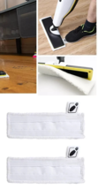 2x Terry Cloth Floor Cleaning Pad For KARCHER Steam Cleaner Mop SC3 SC4 SC5 - $9.90