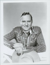 Gene Autry classic smiling portrait in western shirt holding hat 8x10 photo - £9.43 GBP