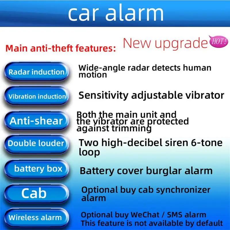 Car Alarm System - Universal Truck Security System, Remote Start, Dual Inducti - £98.60 GBP