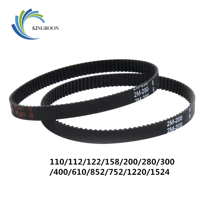 House Home GT2 Closed Loop Timing Belt Rubber 2GT 6mm 3D Printers Parts 110 112  - £19.77 GBP