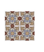 Ceramic High Relief Malibu Tiles Handcrafted - Santa Elena Flor -  (you ... - $189.00