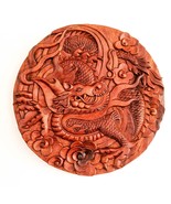 Dragons Hand Carved Wooden Wall Art Decoration Solid Teak Wood - Chinese... - $159.90