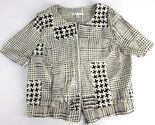 Cabi Coupe Size M Black Cream Wonder Fall Me Bomber Jacket Short Sleeve ... - $18.99