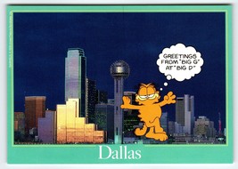 Garfield Cat Postcard Dallas Texas Orange Tabby Kitten Jim Davis 1978 Unused - £6.93 GBP