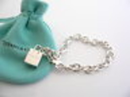 Tiffany &amp; Co Silver Shopping Bag Bracelet Bangle Charm 7.5 Inch Pouch Jewelry - £444.95 GBP