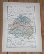 1887 Original Antique Map Of Department Of Dordogne Perigueux / France - £21.54 GBP