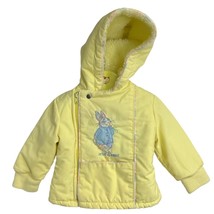 Peter Rabbit Beatrix Potter Vintage Infant Coat Quiltex Yellow Size 12mo - £27.19 GBP