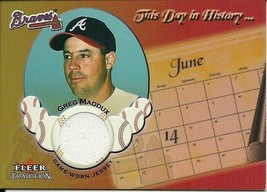 2002 Fleer Tradition Update This Day In History Game Used Jersey Greg Maddux - £5.92 GBP