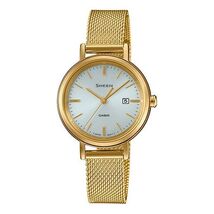 CASIOSHEEN Waterproof Quartz Sapphire Crystal Solar Powered Silver DialG... - $281.12