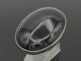 925 Silver - Vintage Black Onyx Large Heavy Cocktail Ring Sz 5.5 - RG20435 - £97.13 GBP
