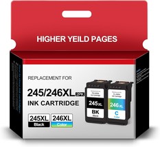 PG 245XL CL 246XL Black Color Ink Cartridges Replacement for Canon 245XL... - £43.54 GBP