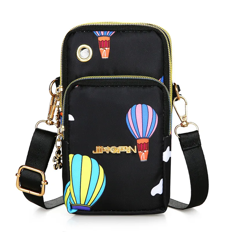 Women Shoulder Bag Girl Nylon Balloon Black - £7.18 GBP