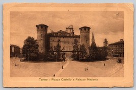 1912 Torino Piazza Castello Palazzo Madama Postcard Italy - £3.92 GBP
