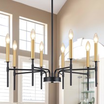 Eight-Light Metal Farmhouse Dining Light Fixtures Over The Table, With E12 - £128.08 GBP