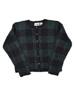 PHD Paul Harris Design Wool Blend Cardigan Sweater Womens S Green Plaid ... - £21.97 GBP