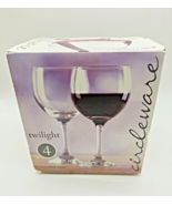 Red Wine Glasses Twilight 4 Piece Set Circleware 12.5 Ounce Capacity Each - £27.65 GBP