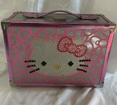Vtg? Hello Kitty cat Jewelry cosmetics Travel Storage case RARE Beaded f... - $41.18