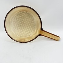 Visions Corning Ware 7&quot; Inch Waffle Bottom Frying Pan Skillet Amber Glas... - £9.68 GBP