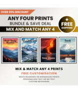 National Park Poster set | Set of 4 Prints | National Park Art | Wall Decor - £32.17 GBP+