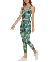 Calvin Klein Womens Printed Racerback Cropped Tank Top,Ice Leopard Bonsa... - £23.59 GBP