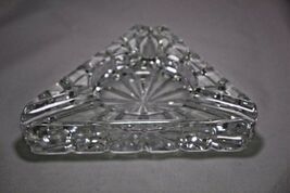 Heavy Clear Glass Cigar Ashtray Measures 7.5" image 9