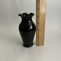 Vintage Black Amethyst Glass Bud Vase 5” - $19.41