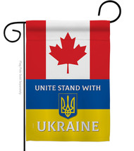 Canada Stand With Ukraine Garden Flag Cause 13 X18.5 Double-Sided House Banner - £15.96 GBP
