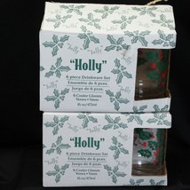 Indiana Glass Holly 16 oz Tumblers Christmas Lot of 12 Xmas - £23.45 GBP