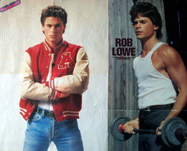 ROB LOWE ~ Two (2) Color Vintage POSTERS, Centerfold 1984 ~ Clippings - £5.24 GBP